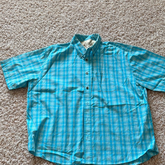 Cabela's Other - Cabela's Turquoise Plaid Casual Shirt
